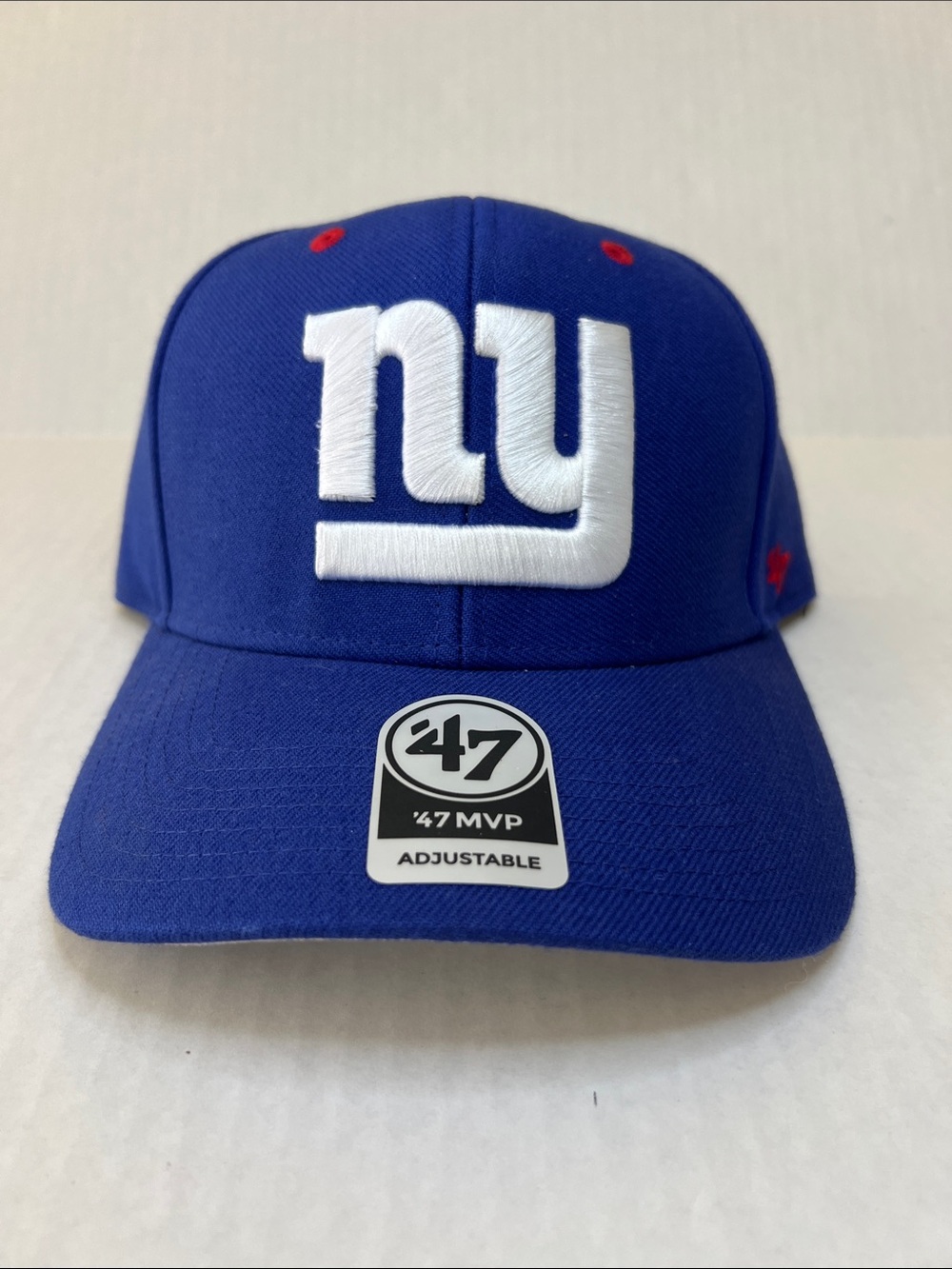 47 New York Giants Blue Cap with White Logo and Red Accents Adjustable NWT